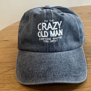 Gray Crazy Old Man Cap